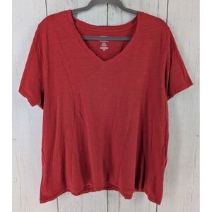 Sonoma Plus Size XXL Womens Red Short Sleeve Cotton‎ Everyday Tshirt